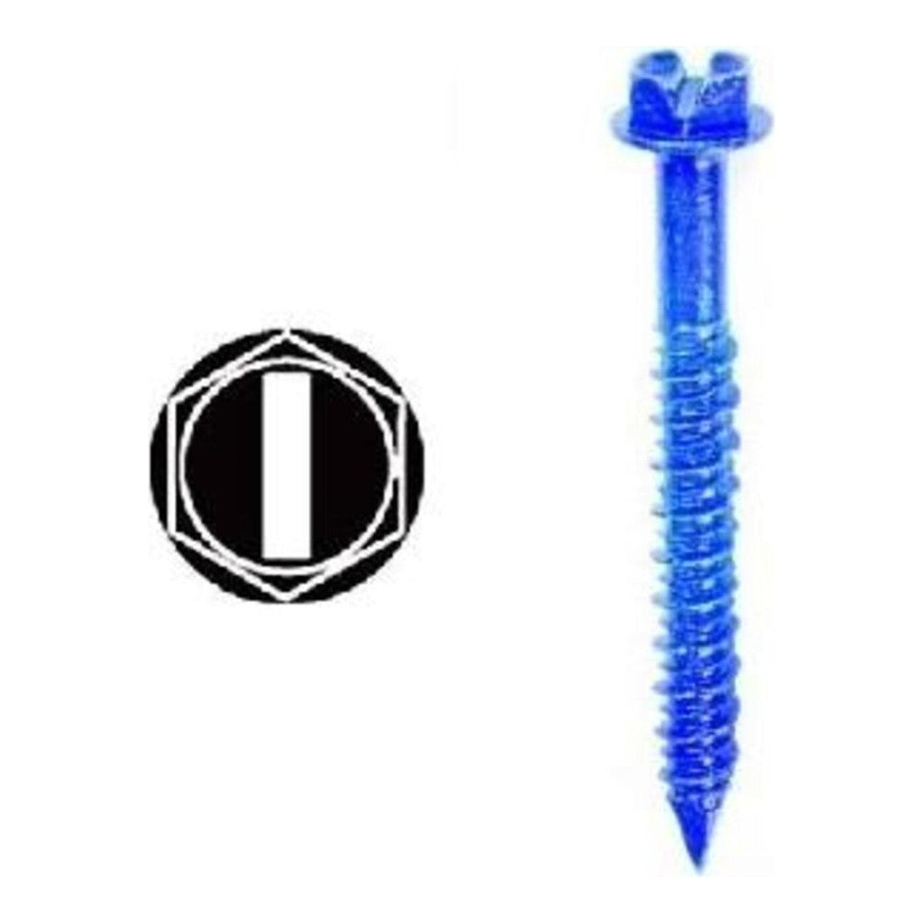 Tapcon® 3/16 x 1-3/4 Hex Head Concrete Screw, Blue