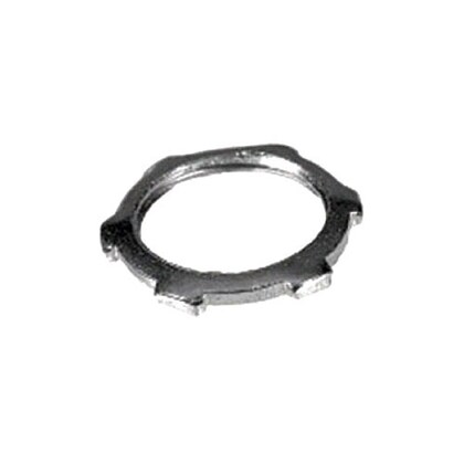 286UL Conduit Locknut, 2-11-1/2, For Use With Rigid/IMC Conduit to Steel Outlet Box/Metal Enclosure, Steel, Zinc Plated