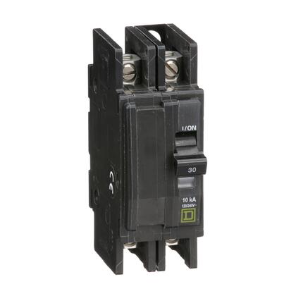 Square D™ QOU260 QOU™ Standard Unit Mount Miniature Circuit Breaker, 120/240 VAC, 48 VDC, 60 A, 10 kA Interrupt, 2 Poles, Common/Thermal Magnetic Trip, DIN Rail/Surface/Flush Mount