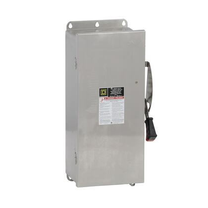 Square D™ VH363 VisiPacT™ Heavy Duty Safety Switch, Fusible, Viewing Window, 100 A, 600 VAC/600 VDC, 3-Pole, NEMA 1