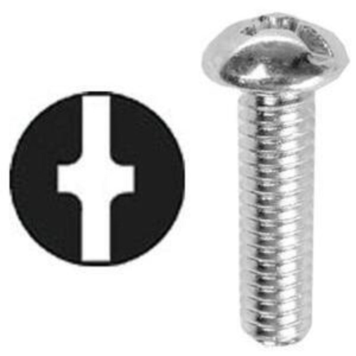 #1/4-20 x 1-1/4 Round Head Machine Screw, Phillips/Slotted, Zinc Plated