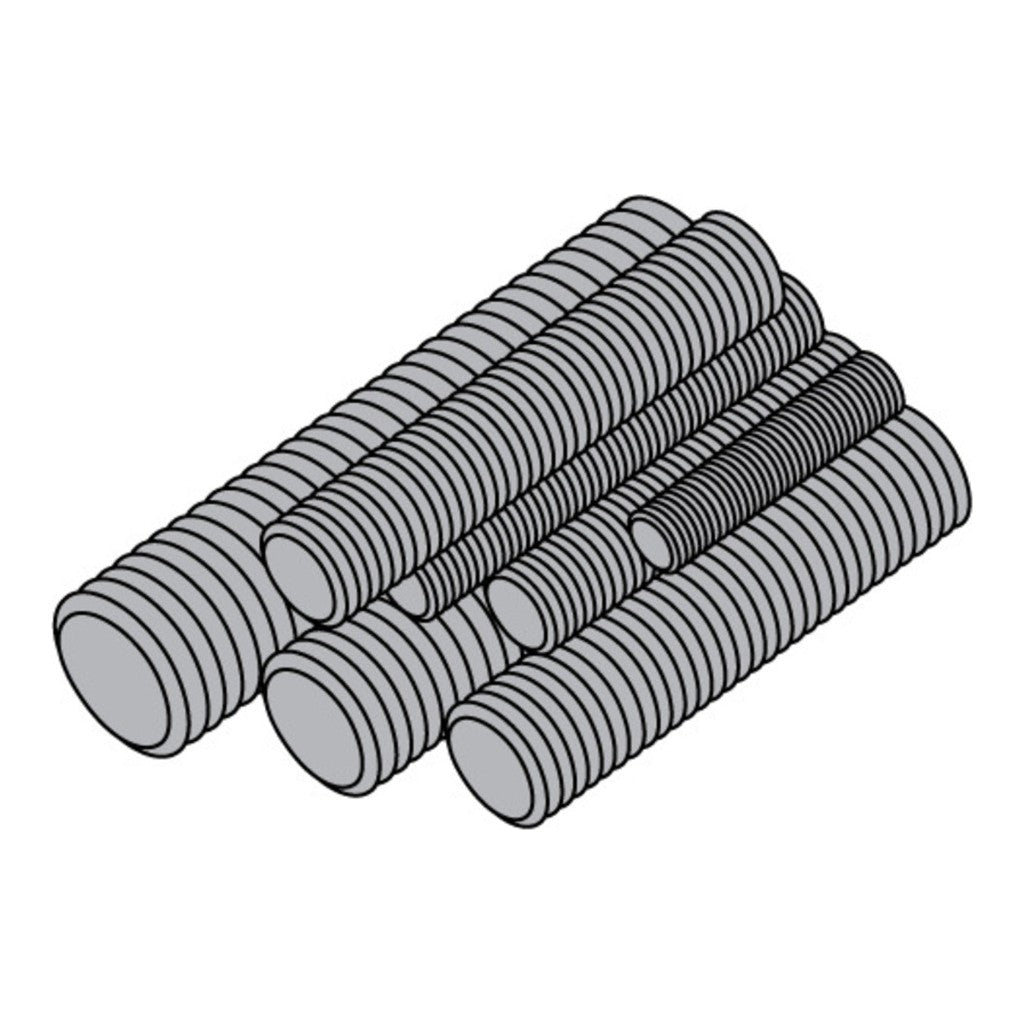 3/8-16 x 6ft Threaded Rod (All-Thread), Zinc Plated