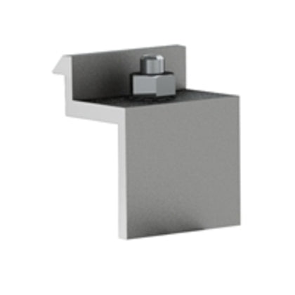 Unirac SolarMount End Clamp, E Size, 1.97–2.00 in, Clear Aluminum