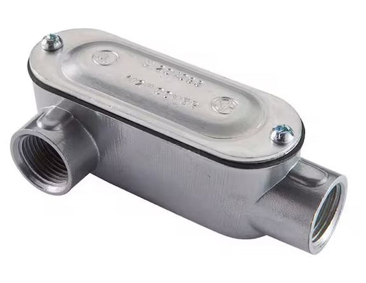 Steel City® 2LR Type LR Conduit Body, 2 in, Die-Cast Aluminum, With Cover and Gasket