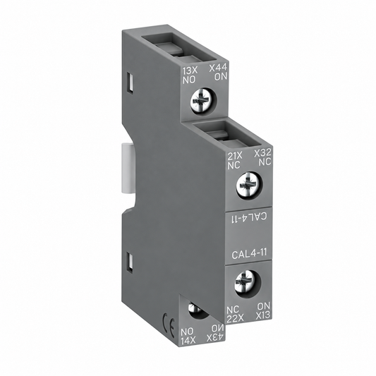 ABB CAL4-11 Side-Mount Auxiliary Contact Block, 1NO/1NC, AF09-AF96