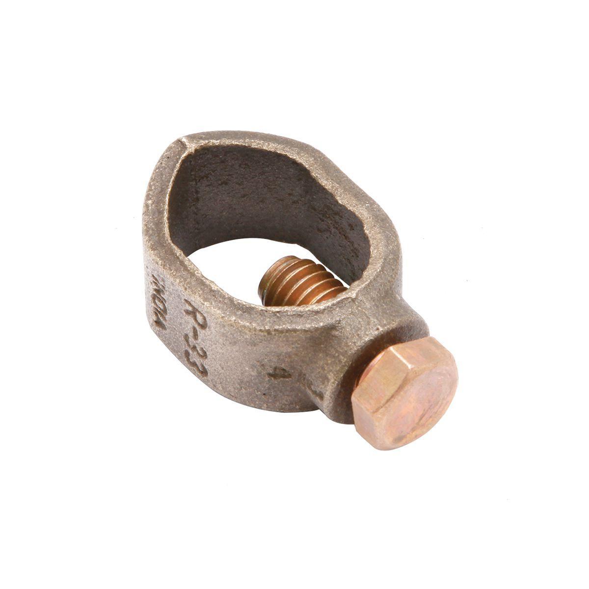 BURNDY® GRL4 Light Duty Economical Ground Rod Clamp, 1/2 in Rod, 10 to 2 AWG Conductor, Copper