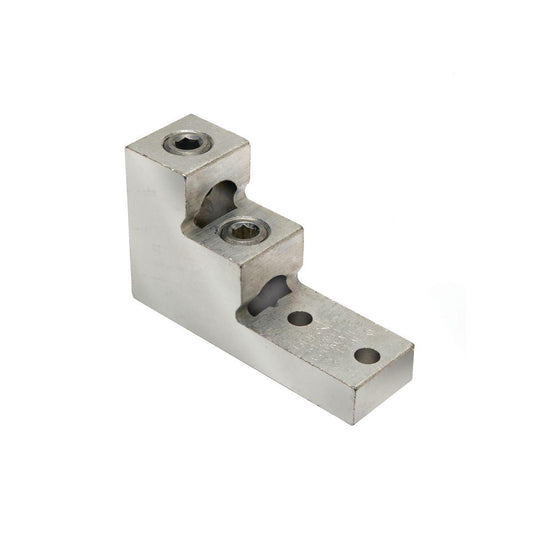 BURNDY® K11A36U2 K11A-U Dual Rated Universal Mechanical Bolted Lug and Terminal, 2 AWG to 600 kcmil Copper/Stranded Aluminum Conductor, 3/8 in Stud, 2 Bolt Holes, Aluminum