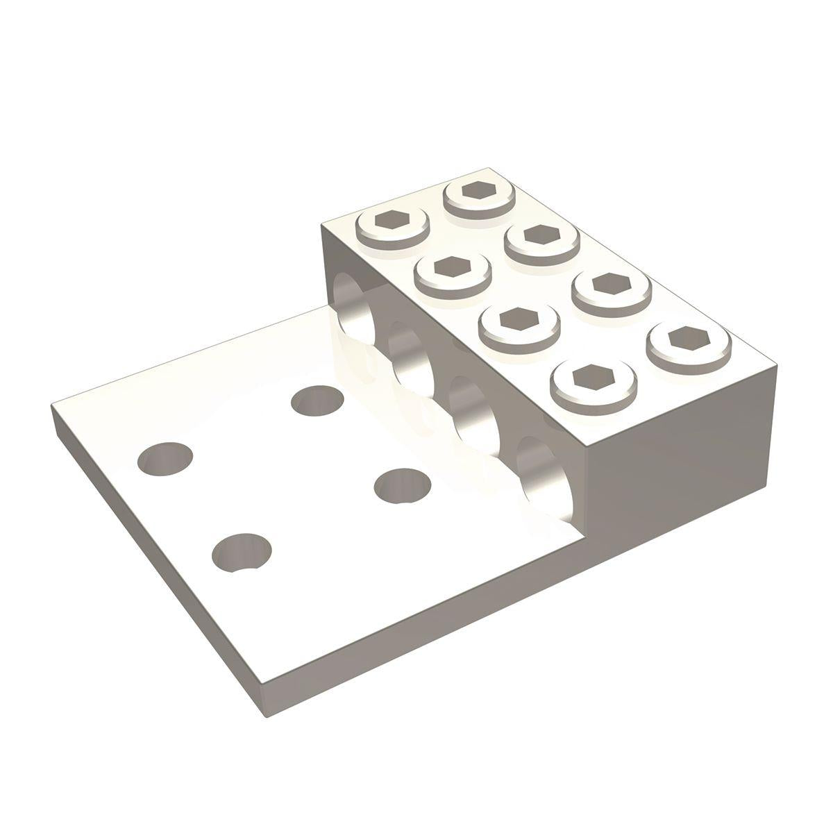 BURNDY® KK4A36U4N KK4A-U Dual Rated Universal Mechanical Bolted Lug and Terminal, 2 AWG to 600 kcmil Copper/Stranded Aluminum Conductor, 1/2 in Stud, 4 Bolt Holes, Aluminum