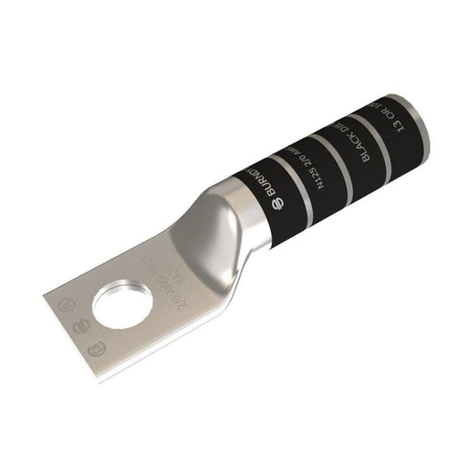 BURNDY® HYLUG™ YA26 1-Hole Compression Lug, 2/0 AWG Stranded Copper Conductor, Die Code: 13, 3/8 in Stud, Tin Plated Copper