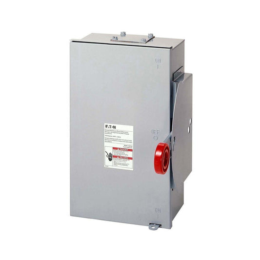 EATON DT223URH-N H Series Compact Design Double Throw General Duty Non-Fusible Rainproof Safety Switch With Solid Neutral, 240 VAC, 100 A, DPDT Contact, 2 Poles