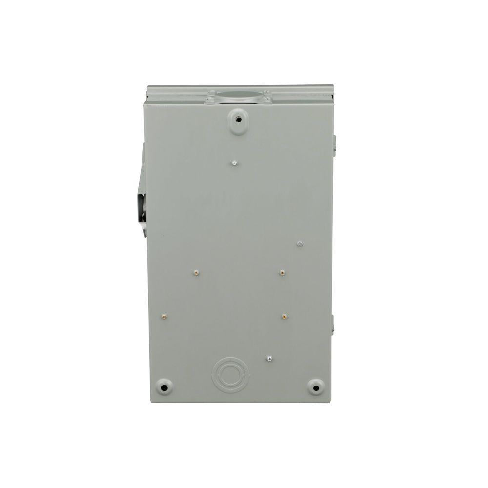 EATON DG322NRB DG Series Cartridge Fusible General Duty Safety Switch, 240 VAC, 60 A, 3 to 10 hp, 7-1/2 to 15 hp, TPST Contact, 3 Poles