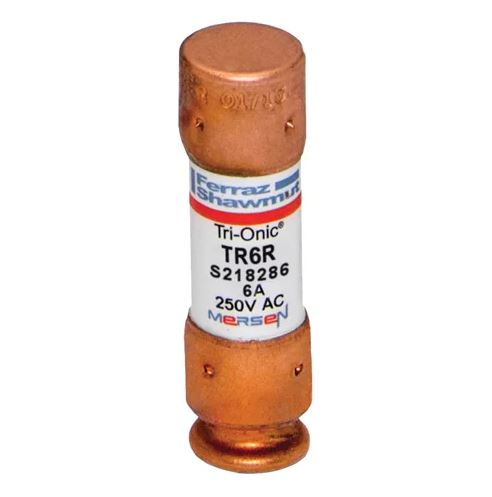 Mersen® TR6R Tri-Onic® Fuse, Class RK5 Time Delay, 250V, 6A