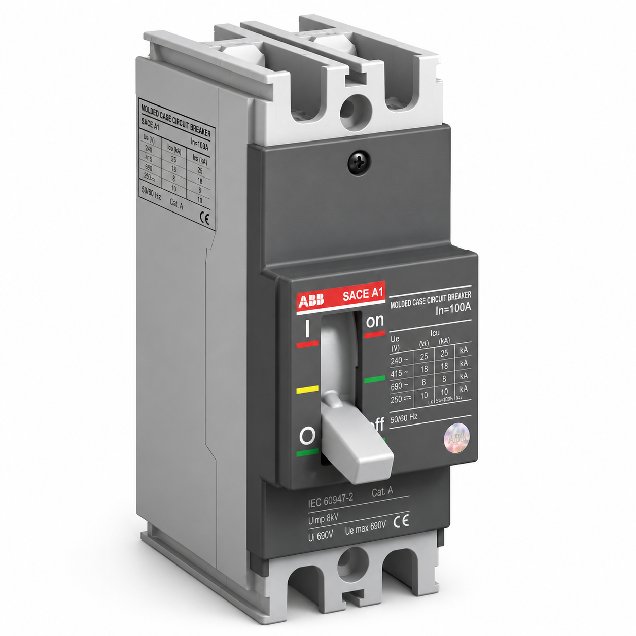 ABB SACE A2250A 3-Pole Molded Case Circuit Breaker, 600 VAC, Thermal-Magnetic