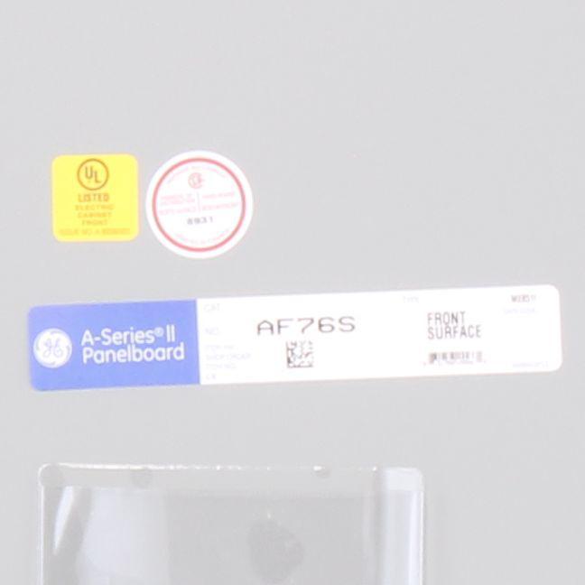 GE AF76S A-Series II Standard Panelboard Front Trim, 76-1/2 in L x 20 in W, For Use With A-Series II Pro-Stock Panelboard, Steel, Surface Mount