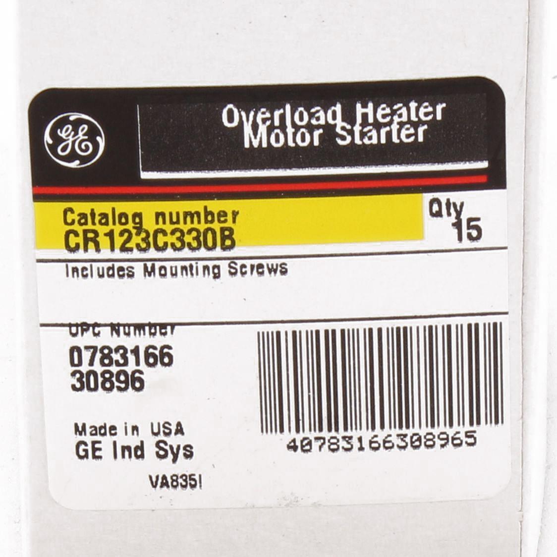 GE CR123C330B 1/3-Phase Overload Relay Heater