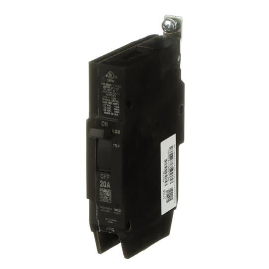 GE TEY120 Q-Line® Lighting Panel Circuit Breaker, 277 VAC, 20 A, 14 kA Interrupt, 1 Pole, LI/Non-Interchangeable Trip