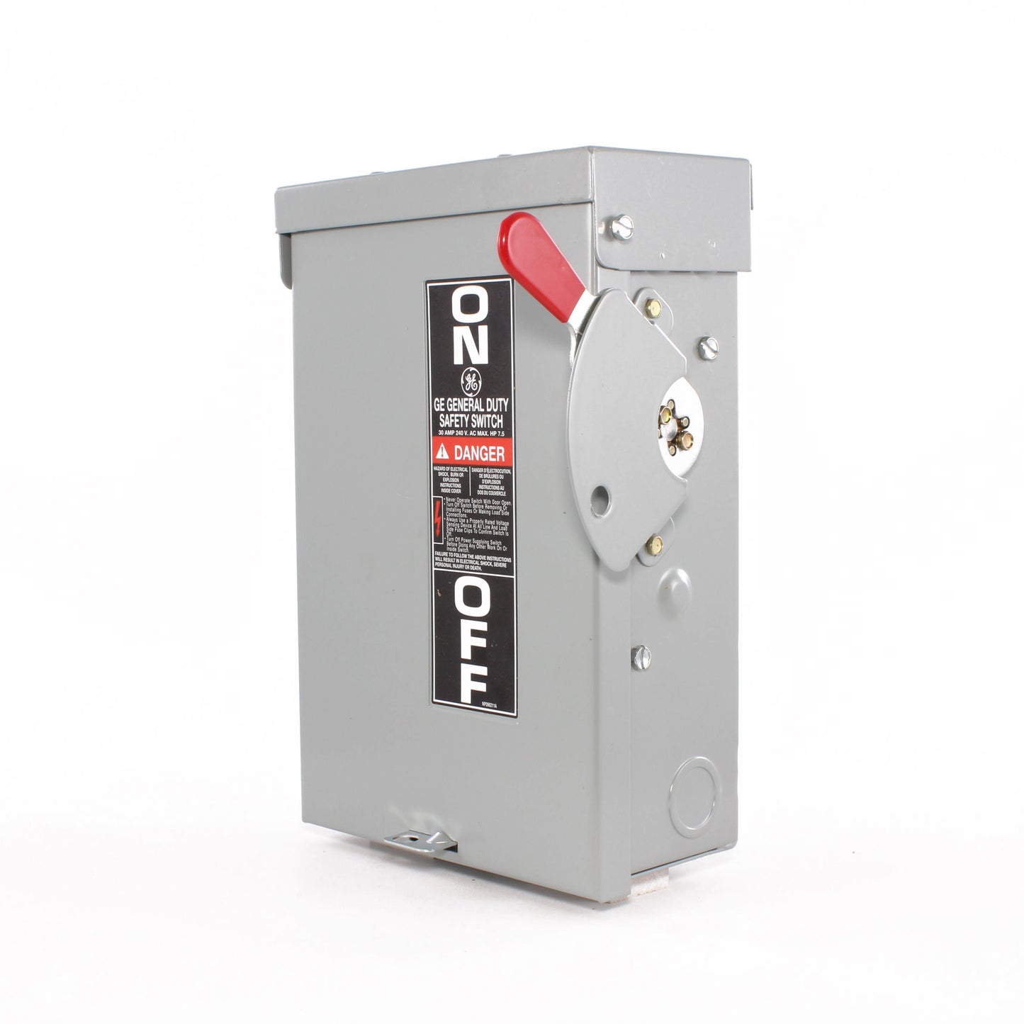 GE Spec-Setter TG3221R TG Series Fused General Duty Safety Switch, 240 VAC, 30 A, 1.5 hp Standard Fuse/3 hp Time Delay, 2 Poles
