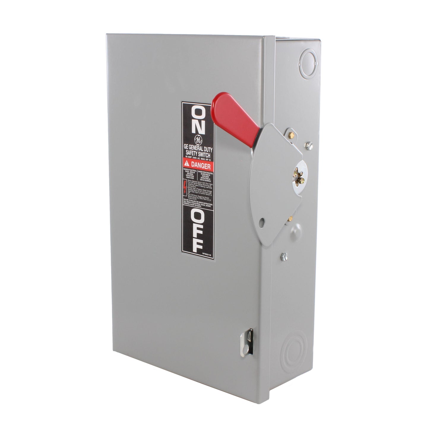GE Spec-Setter TG3222 TG Series Fusible General Duty Safety Switch, 240 VAC, 60 A, 3 hp Standard Fuse/10 hp Time Delay, 2 Poles
