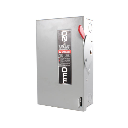 GE Spec-Setter TG4321 TG Series Fusible General Duty Safety Switch, 240 VAC, 30 A, 1.5 hp Standard Fuse/3 hp Time Delay, 3 Poles