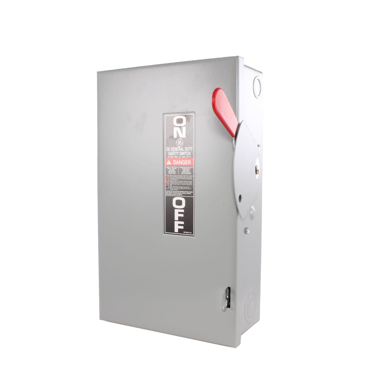 GE Spec-Setter TG4322 TG Series Fused General Duty Safety Switch, 240 VAC, 60 A, 3 hp Standard Fuse/10 hp Time Delay, 3 Poles