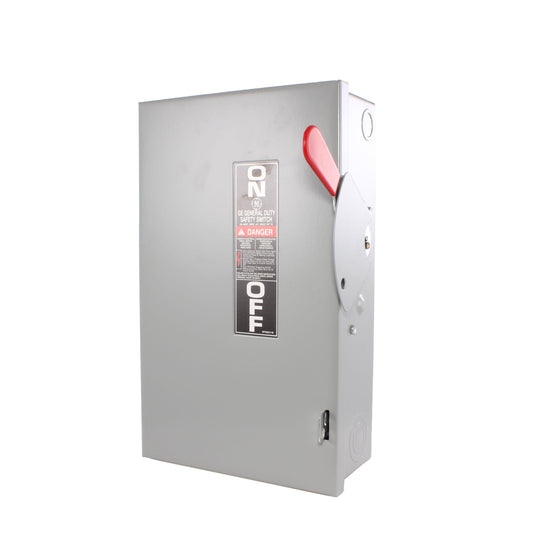 GE Spec-Setter TG4322 TG Series Fusible General Duty Safety Switch, 240 VAC, 60 A, 3 hp Standard Fuse/10 hp Time Delay, 3 Poles