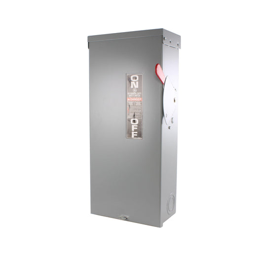 GE Spec-Setter TG4323R TG Series Fusible General Duty Safety Switch, 240 VAC, 100 A, 7-1/2 hp Standard Fuse/15 hp Time Delay, 3 Poles