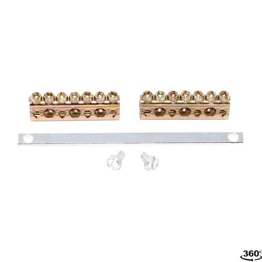 GE TGL2 Equipment Ground Kit, 5 in L, (8) 12 to 8 AWG, 14 to 8 AWG, (6) 6 to 4 AWG, 14 to 4 AWG Aluminum/Copper Conductor, 14 Terminals, For Use With PowerMark Gold and PowerMark Plus Loadcenter