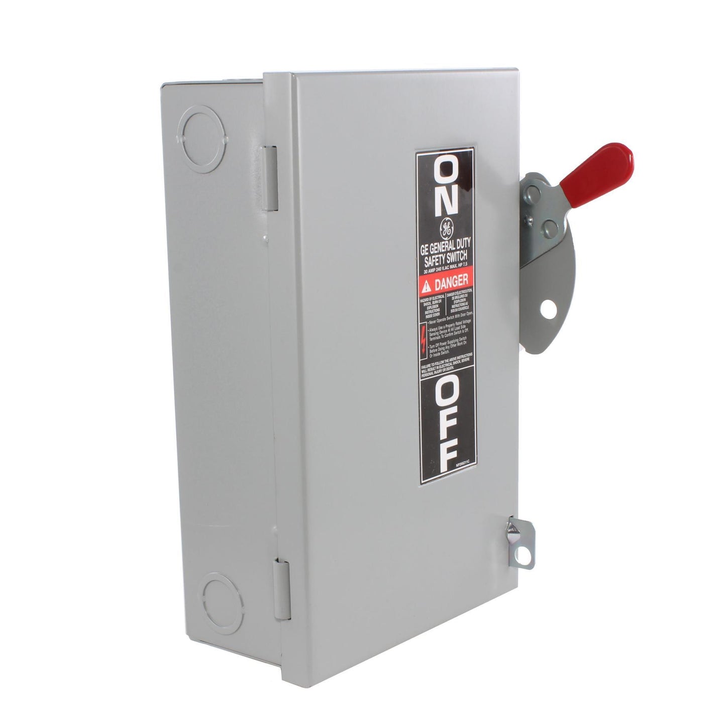 GE Spec-Setter TGN3321 General Duty Non-Fusible Safety Switch, 240 VAC, 30 A, 3 hp Standard Fuse/7-1/2 hp Time Delay, 3 Poles