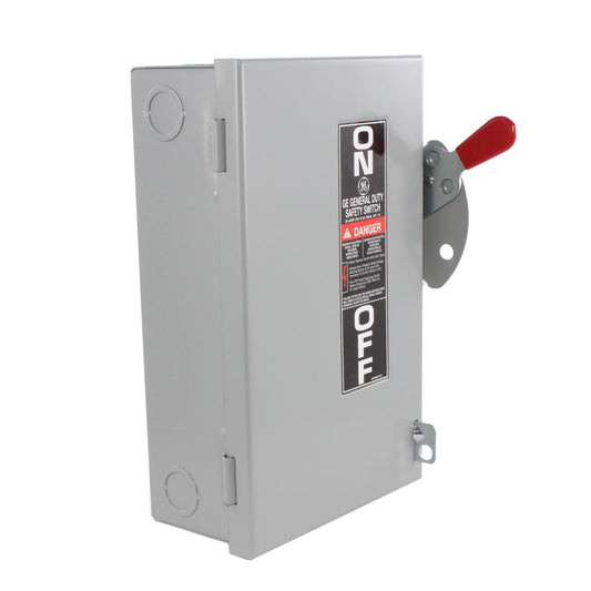 GE Spec-Setter TGN3321 General Duty Non-Fusible Safety Switch, 240 VAC, 30 A, 3 hp Standard Fuse/7-1/2 hp Time Delay, 3 Poles