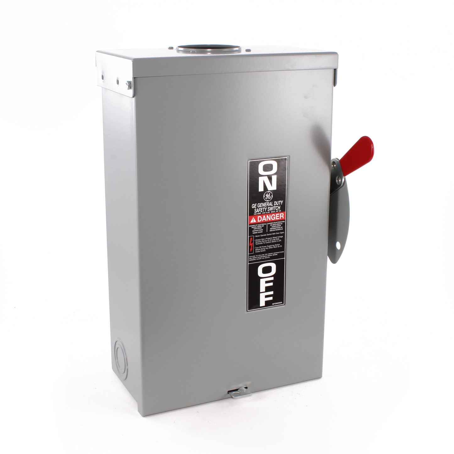 GE Spec-Setter TGN3323R General Duty Non-Fusible Safety Switch, 240 VAC, 100 A, 15/hp Standard Fuse/30 hp Time Delay, 3 Poles