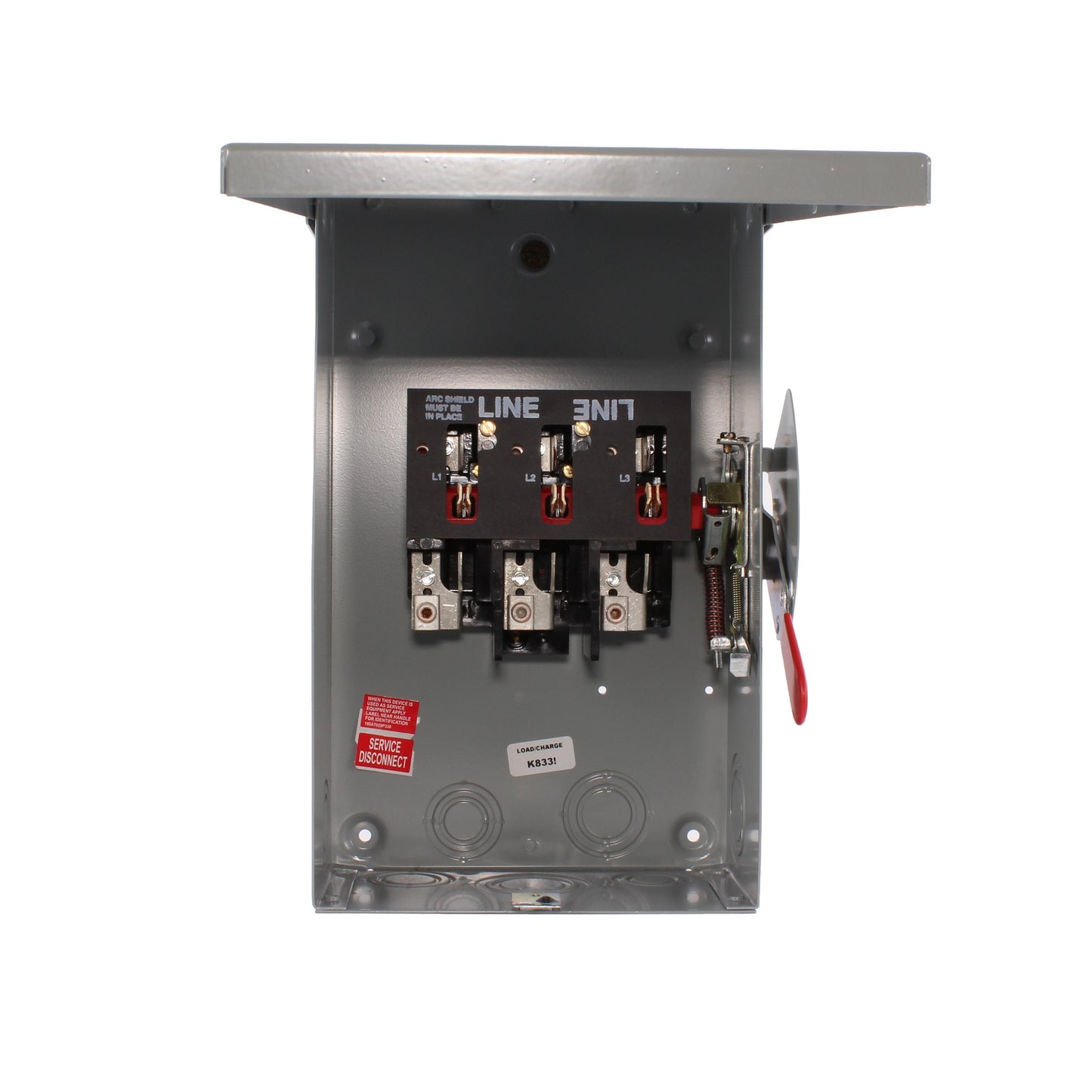 GE Spec-Setter TGN3323R General Duty Non-Fusible Safety Switch, 240 VAC, 100 A, 15/hp Standard Fuse/30 hp Time Delay, 3 Poles