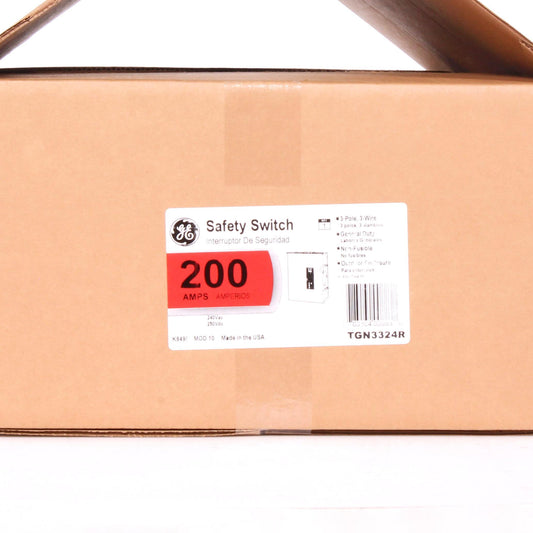 GE Spec-Setter TGN3324R General Duty Non-Fusible Safety Switch, 240 VAC, 200 A, 15 hp Standard Fuse/50 hp Time Delay, 3 Poles
