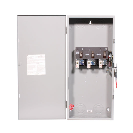 GE Spec-Setter TGN3324 General Duty Non-Fusible Safety Switch, 240 VAC, 200 A, 15 hp Standard Fuse/50 hp Time Delay, 3 Poles
