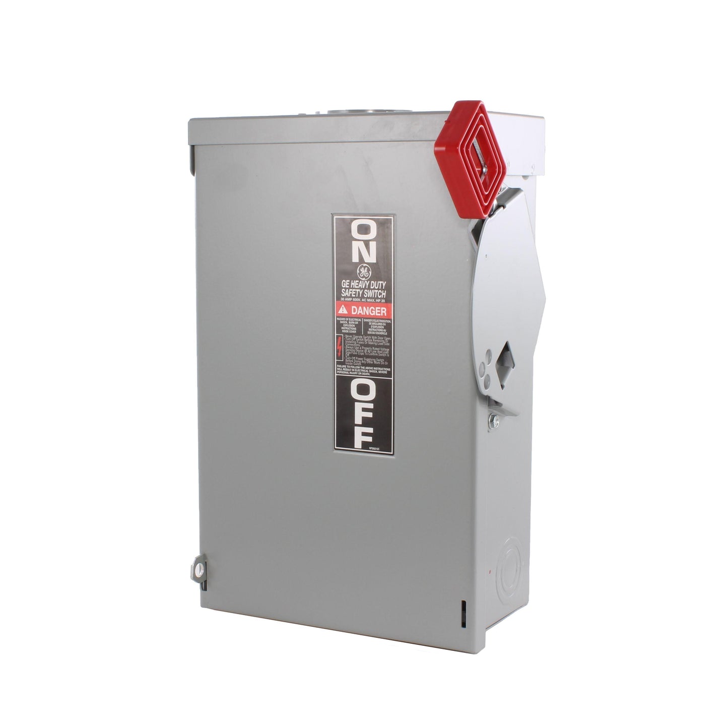 GE Spec-Setter TH3361R TH Series Fusible Heavy Duty Safety Switch, 600 VAC, 30 A, 7-1/2 hp Standard Fuse/20 hp Time Delay, 3 Poles