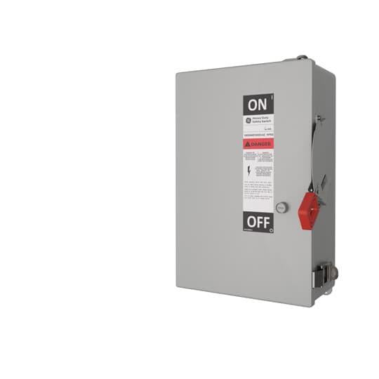 GE Spec-Setter TH3361 TH Series Fusible Heavy Duty Safety Switch, 600 VAC, 30 A, 7-1/2 hp Standard Fuse/20 hp Time Delay, 3 Poles