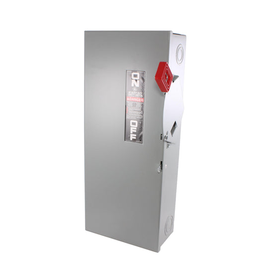 GE Spec-Setter TH3363 TH Series Fusible Heavy Duty Safety Switch, 600 VAC, 100 A, 30 hp Standard Fuse/75 hp Time Delay, 3 Poles