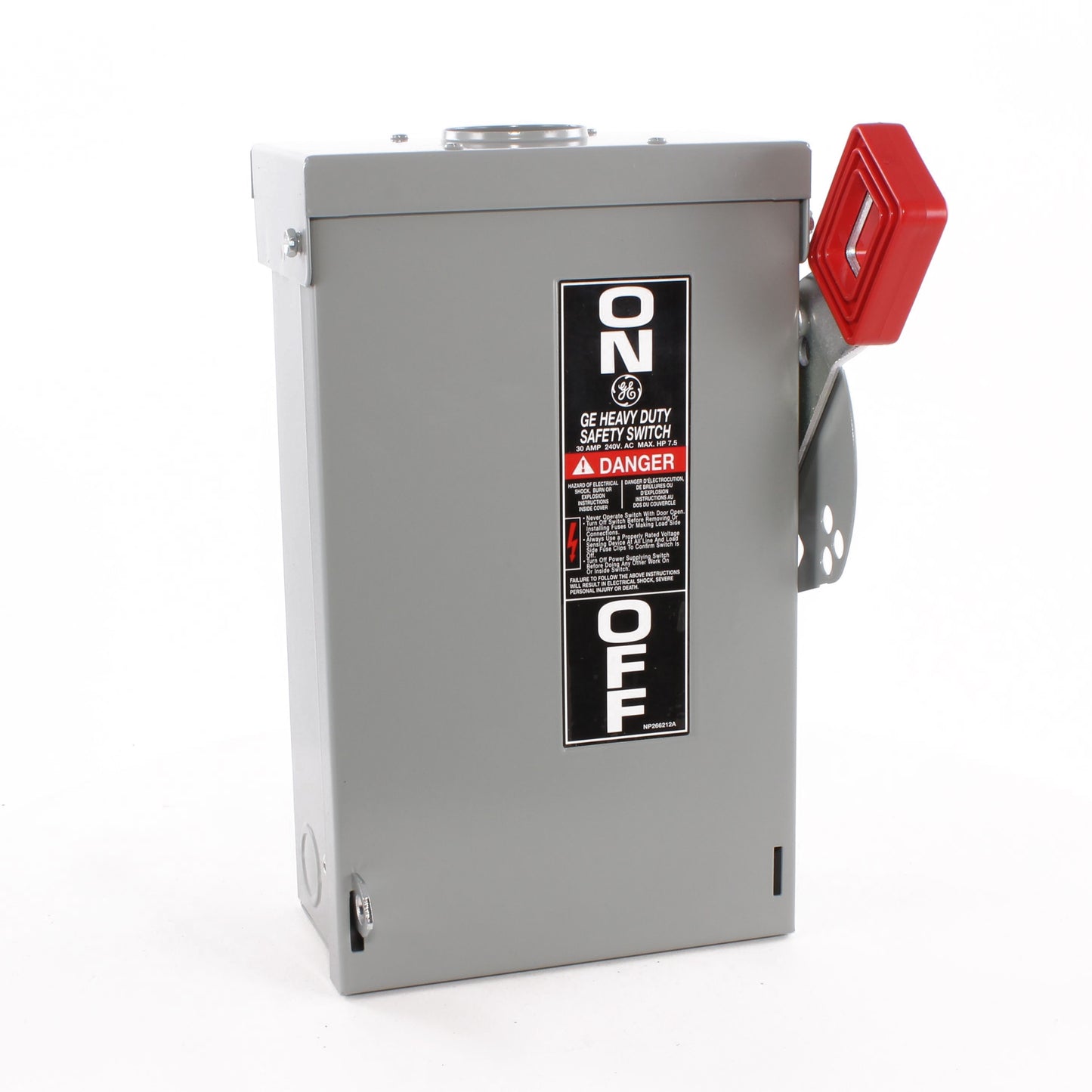 GE Spec-Setter TH4321R Fused Heavy Duty Safety Switch, 240 VAC, 30 A, 1-1/2 hp, 3 hp, 3 Poles