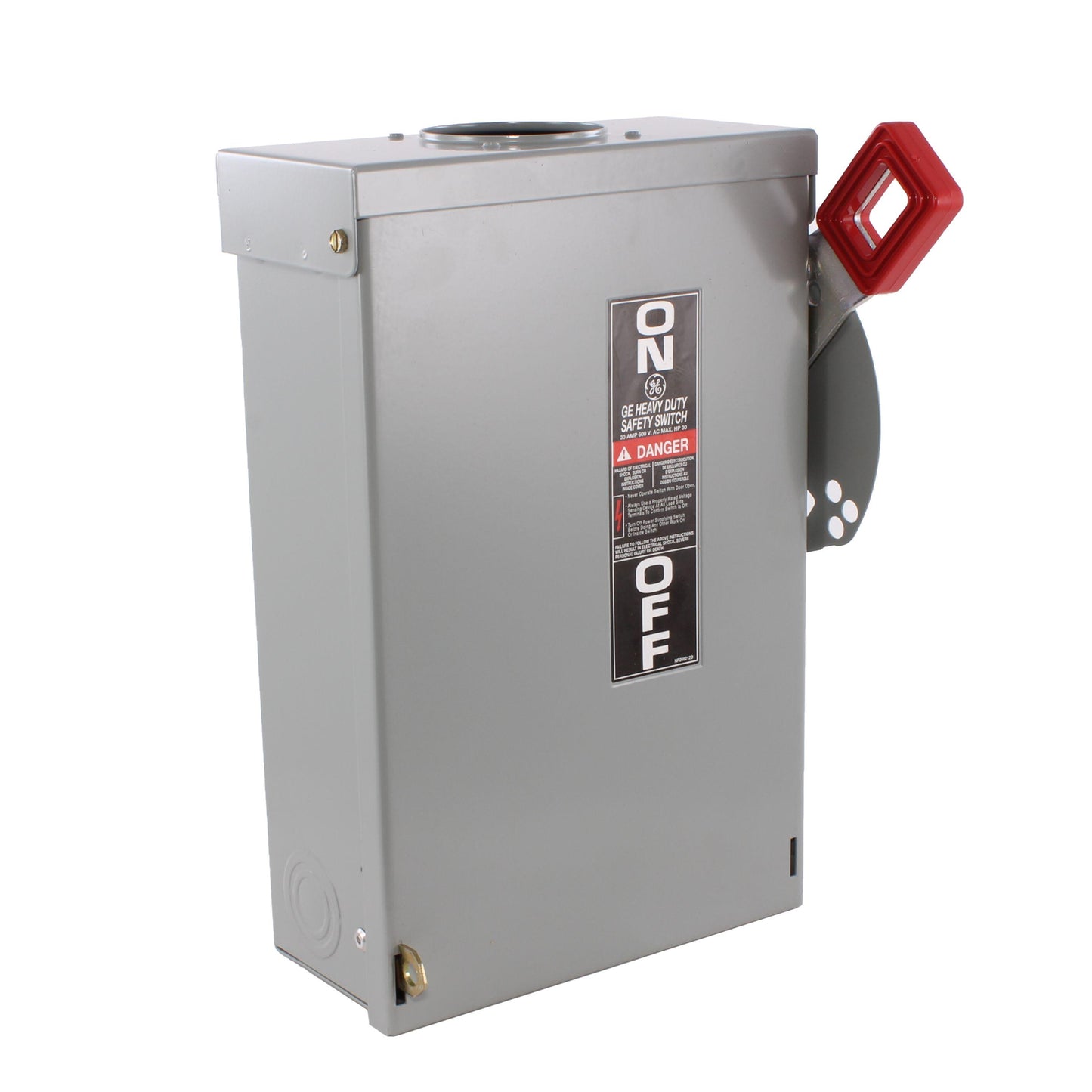 GE Spec-Setter THN3361R Heavy Duty Non-Fusible Safety Switch, 600 VAC, 30 A, 30 hp, 3 Poles