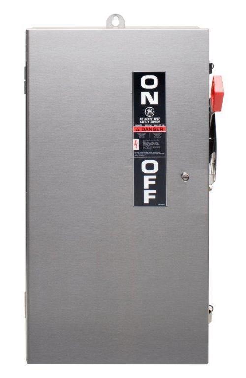 GE Spec-Setter® THN3363SS Heavy Duty Non-Fused Safety Switch, 600 VAC, 100 A, 100 hp, 3 Poles