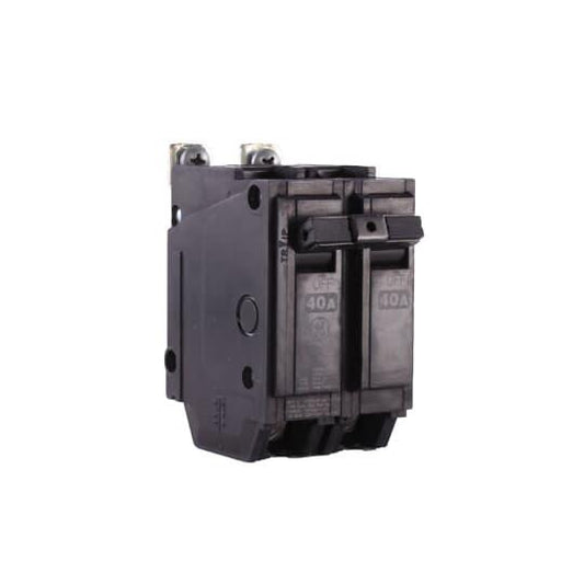 GE Q-Line® THQB2140 A-Series II Type THQB Molded Case Miniature Supplementary Protector, 120/240 VAC, 40 A, 10 kA Interrupt, 2 Poles, LI/Non-Interchangeable Thermal Magnetic/Common Trip