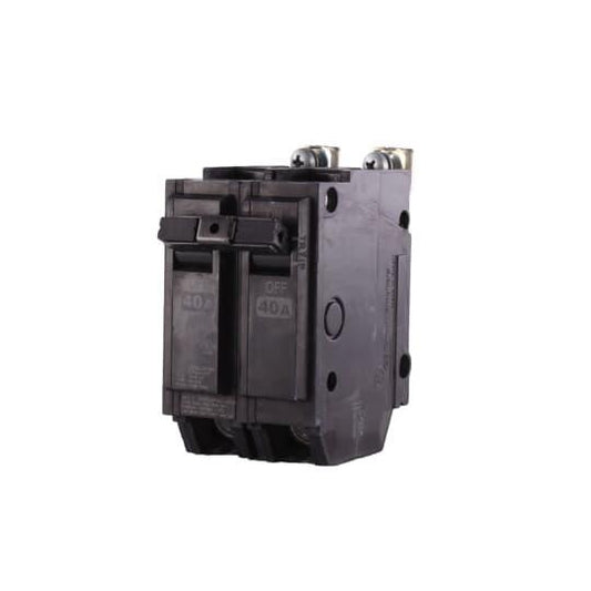 GE Q-Line® THQB2140 A-Series II Type THQB Molded Case Miniature Supplementary Protector, 120/240 VAC, 40 A, 10 kA Interrupt, 2 Poles, LI/Non-Interchangeable Thermal Magnetic/Common Trip