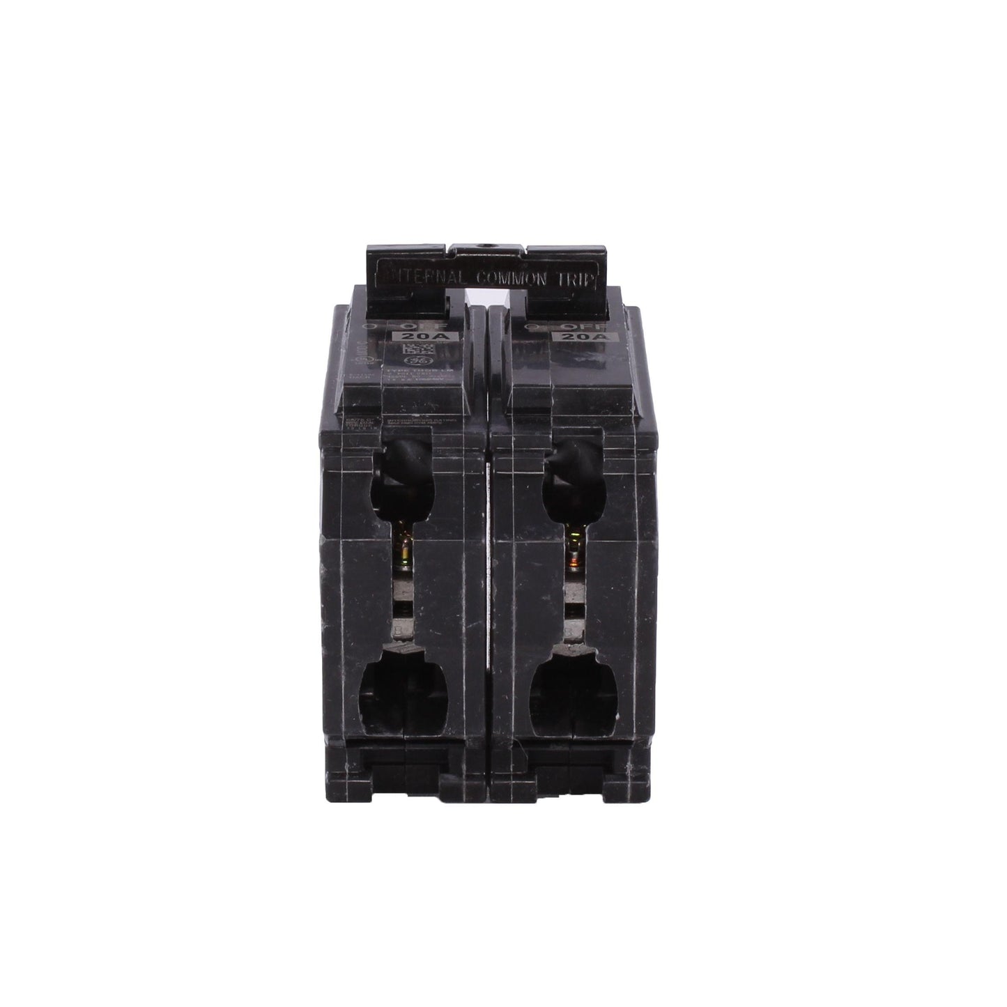 GE Q-Line® THQB2160 Miniature Circuit Breaker, 120/240 VAC, 60 A, 10 kA Interrupt, 2 Poles, LI/Non-Interchangeable Trip