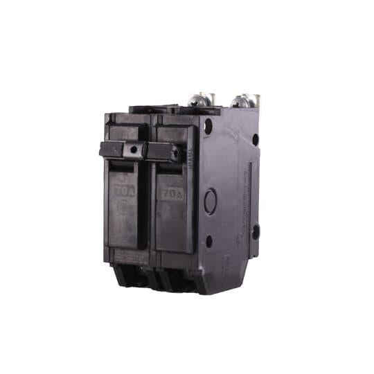 GE THQB2170 Type THQB Molded Case Miniature Supplementary Protector, 120/240 VAC, 70 A, 10 kA Interrupt, 2 Poles, LI/Thermal Magnetic Trip