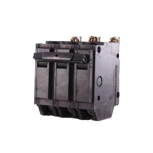 GE Q-Line® THQB32030 Miniature Circuit Breaker, 120/240 VAC, 30 A, 10 kA Interrupt, 3 Poles, LI/Non-Interchangeable Thermal Magnetic Trip