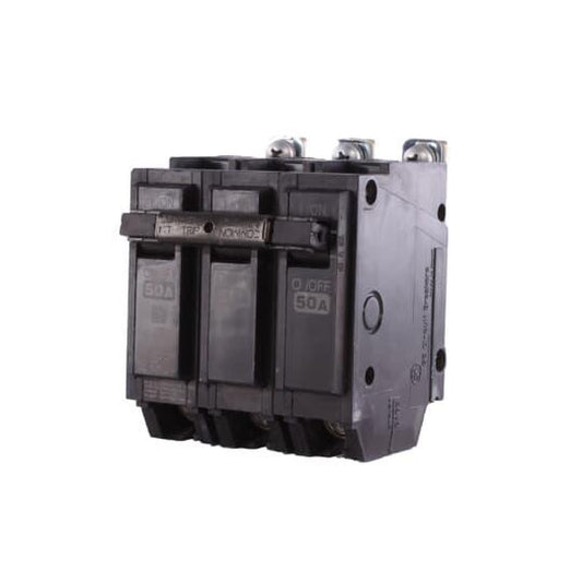 GE Q-Line® THQB32040 Type THQB Molded Case Miniature Supplementary Protector, 120/240 VAC, 40 A, 10 kA Interrupt, 3 Poles, LI/Non-Interchangeable Thermal Magnetic/Common Trip