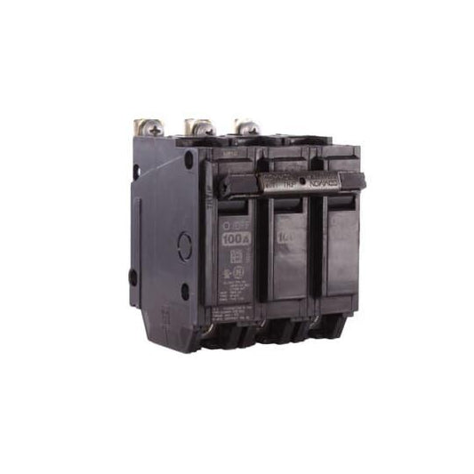 ABB Q-Line® THQB32100 Miniature Circuit Breaker, 120/240 VAC, 100 A, 10 kA Interrupt, 3 Poles, LI/Non-Interchangeable Thermal Magnetic Trip