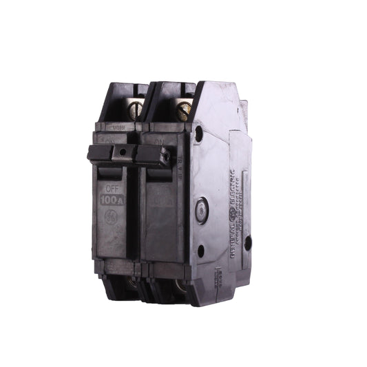 ABB Q-Line® THQC21100WL Type THQC Compact Molded Case Circuit Breaker With Copper/Aluminum Line and Load Lug, 120/240 VAC, 100 A, 10 kA Interrupt, 2 Poles, Non-Interchangeable Thermal Magnetic/LI Trip