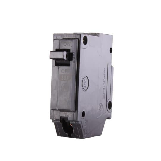 GE Q-Line® THQL1130 Type THQL Molded Case Circuit Breaker, 120/240 VAC, 30 A, 10 kA Interrupt, 1 Pole, LI/Non-Interchangeable Thermal Magnetic Trip