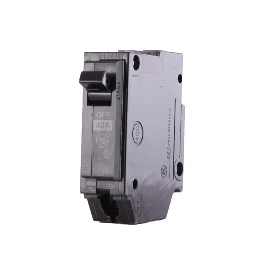 GE Q-Line® THQL1140 Type THQL Compact Molded Case Circuit Breaker, 120/240 VAC, 40 A, 10 kA Interrupt, 1 Pole, Non-Interchangeable Thermal Magnetic/LI Trip