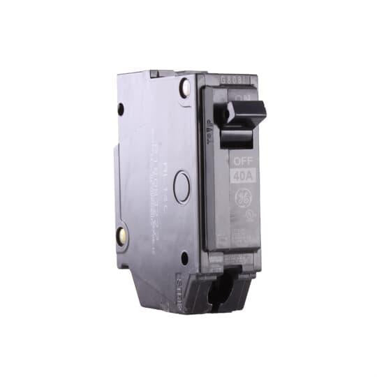GE Q-Line® THQL1140 Type THQL Compact Molded Case Circuit Breaker, 120/240 VAC, 40 A, 10 kA Interrupt, 1 Pole, Non-Interchangeable Thermal Magnetic/LI Trip